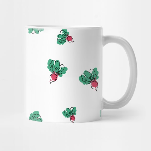 Small Red Radish Pattern by HappyGiftArt